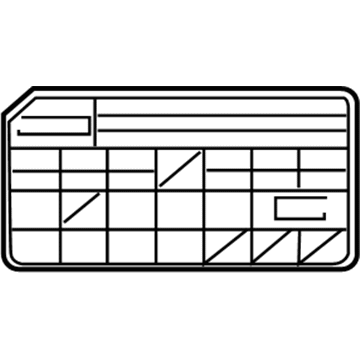 Toyota 82683-04041 Fuse Box Label