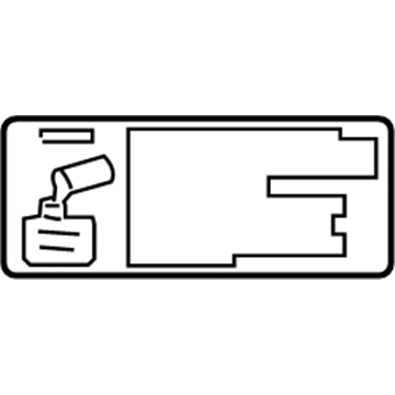 Toyota 11296-27020 Engine Info Label