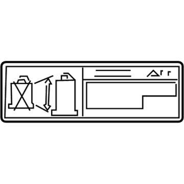 Toyota 11289-31011 Engine Info Label