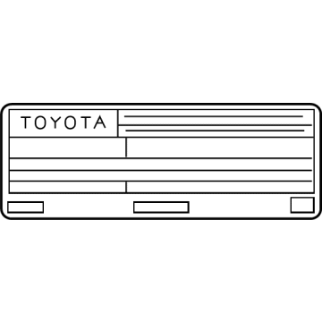 Toyota 11298-25250 Emission Label