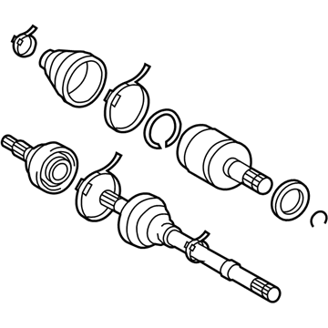 Toyota 42340-0C010 Shaft Assembly, Rear Drive, Left