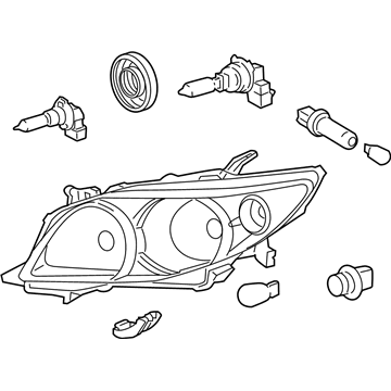 Toyota 81150-02B50 Driver Side Headlight Assembly Composite