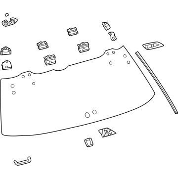 Toyota 68105-0C010 GLASS SUB-ASSY, BACK