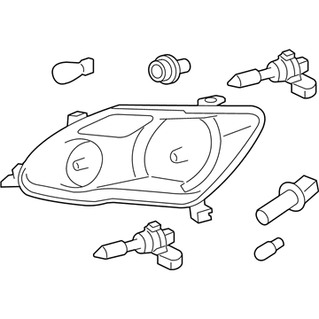 Toyota 81110-AC050 Passenger Side Headlight Assembly Composite