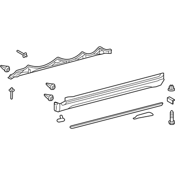 Toyota 75805-35140-A1 Rocker Molding