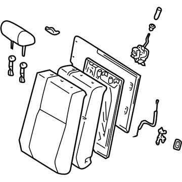 Toyota 71490-AA130-B0 Back Assembly, Rear Seat, LH