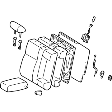 Toyota 71480-AA140-B0 Back Assembly, Rear Seat, RH