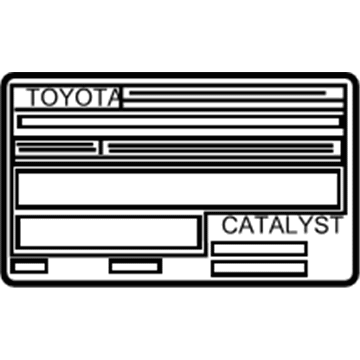 Toyota 11298-31890 Emission Label