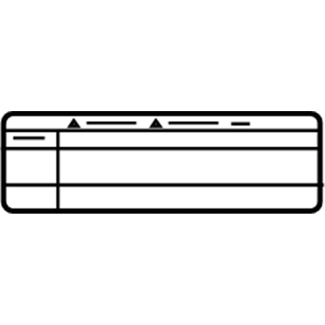 Toyota 16793-36030 Fan Label