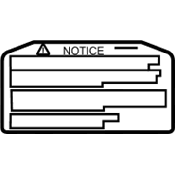 Toyota 11285-31010 Label, Coolant System Notice