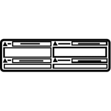 Toyota 74528-0E051 Label, Back Door CAU