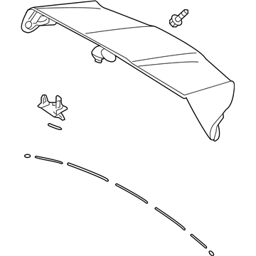 Toyota 76085-0E924 Spoiler Sub-Assembly, Rear