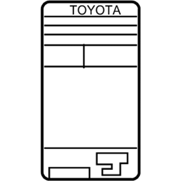 Toyota 11298-38232 Label, Emission Control Information