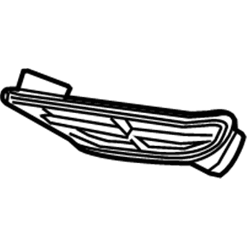 Toyota 53128-48010 Lower Grille, Driver Side