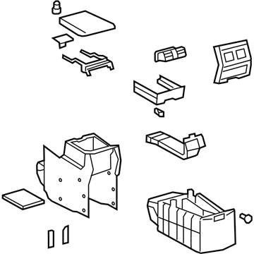 2011 Toyota Highlander Center Console Base - 58810-48461-C0