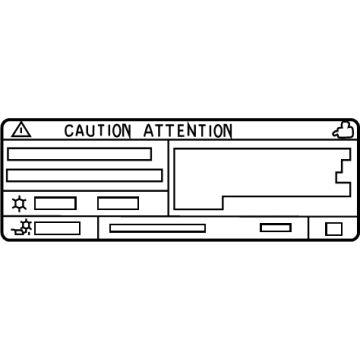 Toyota 88723-62020 A/C Label