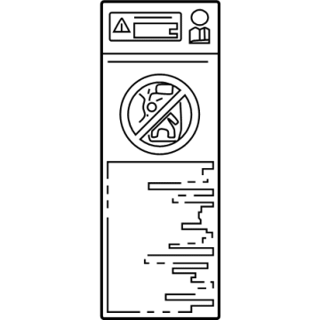 Toyota 74596-53011 Air Bag Label