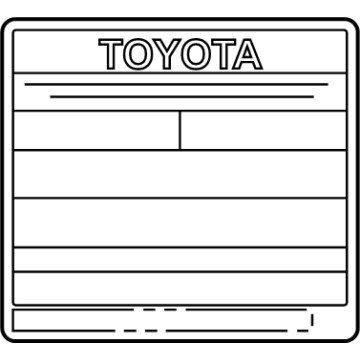 Toyota G9131-62012 Emission Label