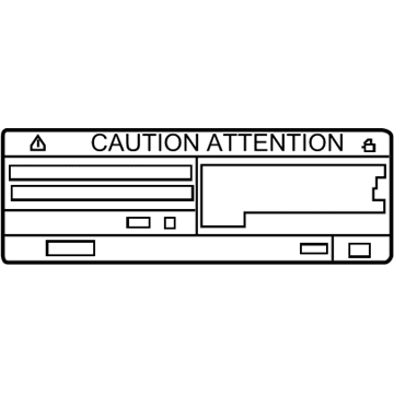 Toyota 88723-04080 A/C Label