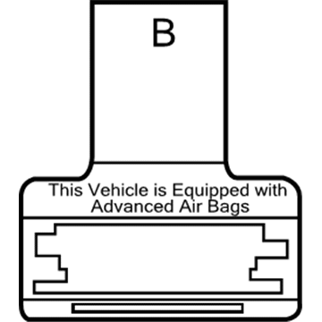 Toyota 74599-0E020 Air Bag Label