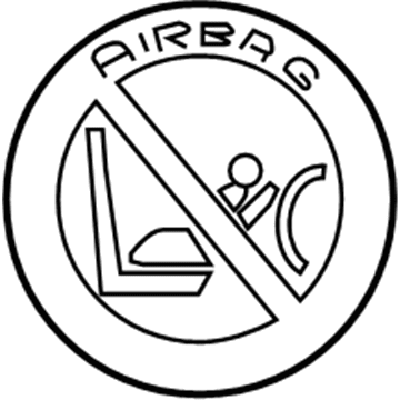 Toyota 74598-20010 Air Bag Label