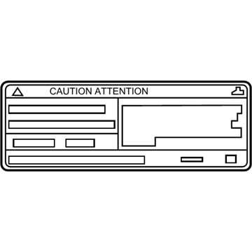 Toyota 88723-47140 A/C Label