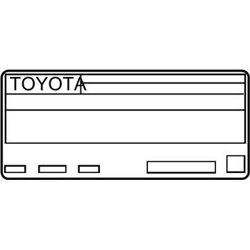 Toyota 11298-37780 Emission Label