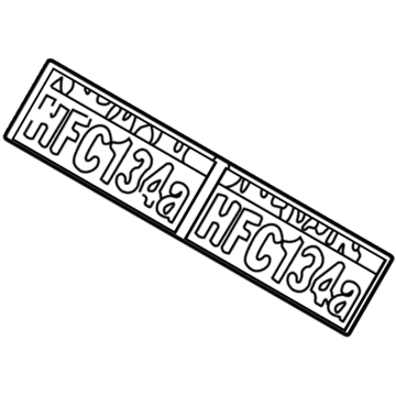 Toyota 88723-06050 A/C Label