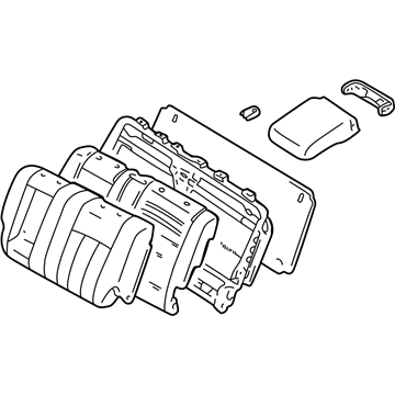 Toyota 71490-60770-B0 Seat Back Assembly