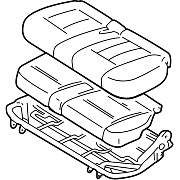 Toyota 71470-60540-E1 Cushion Assembly, Rear Seat, LH