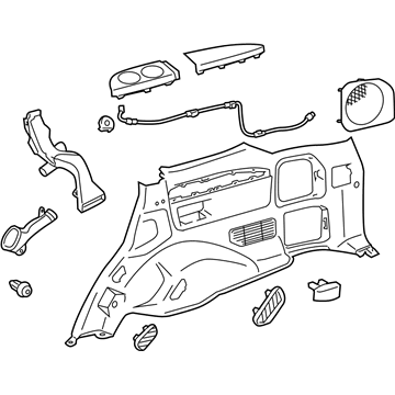 Toyota 62510-60C10-C0 Lower Quarter Trim