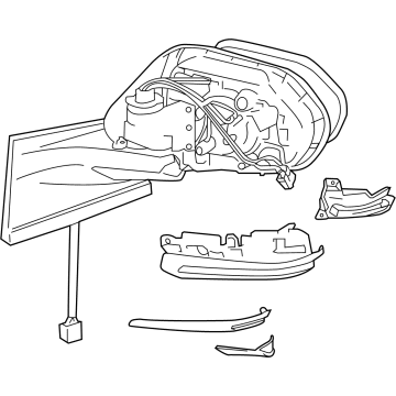 Toyota 87940-47410 Outside Rear View Driver Side Mirror Assembly