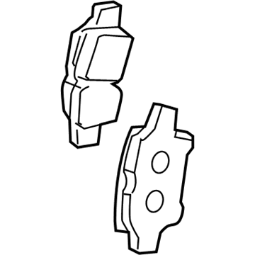 Toyota 04465-AZ017-TM TCMC Brake Pad W-Shi