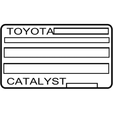 Toyota 11298-28530 Label, Emission Control Information