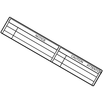 Toyota 16793-22010 Label, Cooling Fan Caution