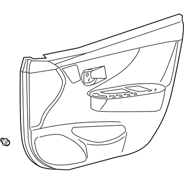 Toyota 67610-02J50-E0 Board Sub-Assy, Front Door Trim, RH