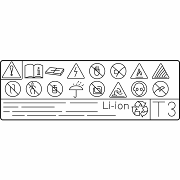 Toyota G9569-48010 Battery Label