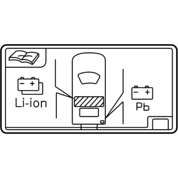 Toyota 288A2-F2030 Battery Label