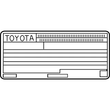 Toyota 11298-F2030 Emission Label