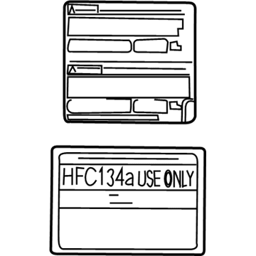 Toyota 88723-60131 A/C Label