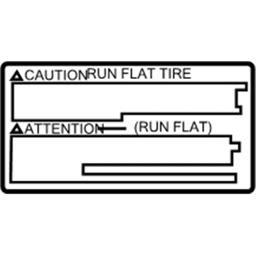 Toyota 42666-08011 Label, Run Flat Tire