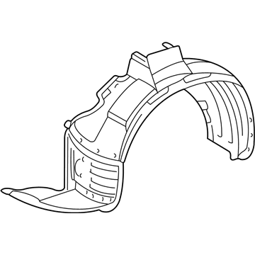 Toyota 53805-48030 Shield Sub-Assy, Front Fender Splash, RH