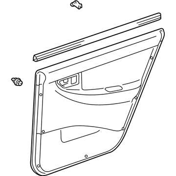 Toyota 67640-02D20-B0 Board Sub-Assy, Rear Door Trim, LH