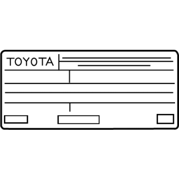 Toyota 11298-0P830 Emission Label