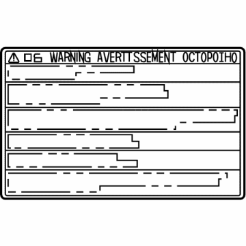 Toyota 11293-36070 Caution Label