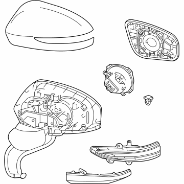 Toyota 87910-62051-A0 Mirror Assembly