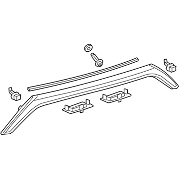 Toyota 76801-06A61 Garnish Sub-Assembly, Ba