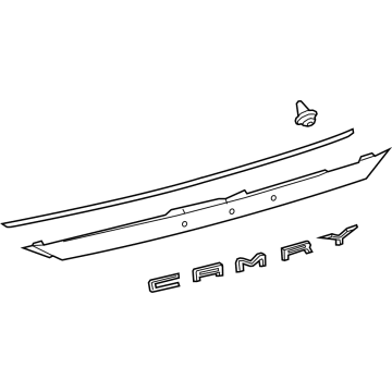 Toyota 76801-06D50-A0 GARNISH Sub-Assembly, Lu