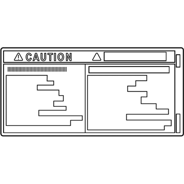 Toyota 42668-0E010 Spare Tire Label