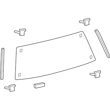 Toyota 68105-60350 Glass Sub-Assembly, Back